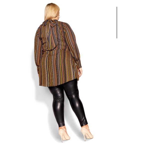 CITY CHIC Intrigue Tunic - Cinnamon Shirt Top Size L* W1307 - Picture 3 of 6